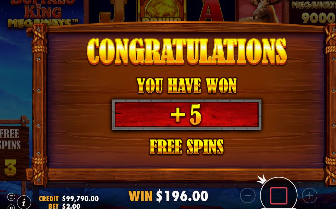 Free Spins med natthimmel och BONUS-räknare